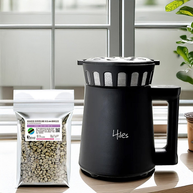 Hiles 第二代氣旋熱風家用烘豆機 溫度時間可調式 HE-HRT2 送200克咖啡生豆