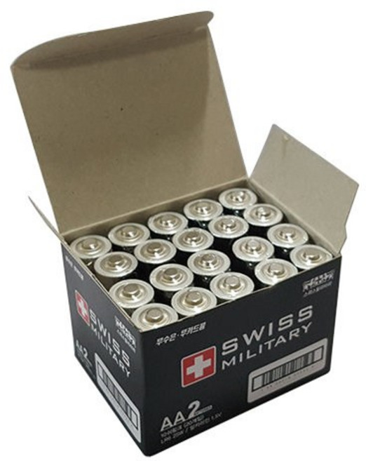 스위스밀리터리 알카라인 AA건전지, 20개입, 1개