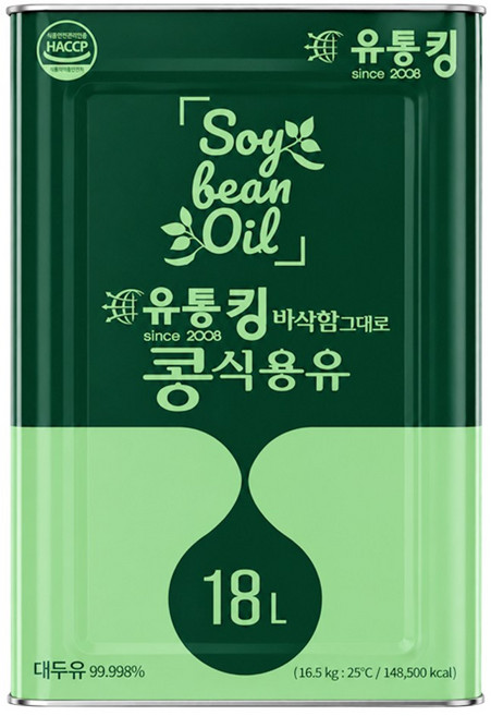 유통킹 마자킹 콩식용유, 18L, 1개
