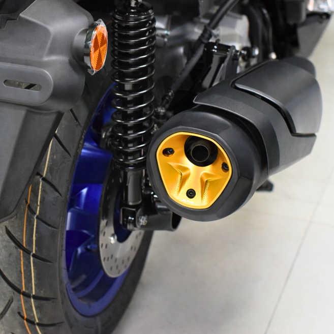 체키스 야마하 XMAX300 2025 전용 머플러팁 커버 커스텀 파츠, 골드, 1개