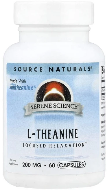 소스 내추럴스 세린 사이언스 L-테아닌 200mg Source Naturals Serene Science® L-Theanine 200 mg 60정 - 쿠팡