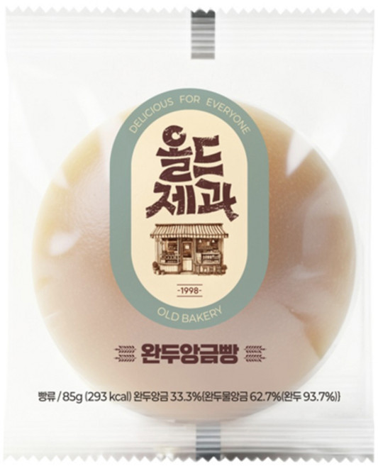 올드제과 완두앙금빵, 85g, 4개