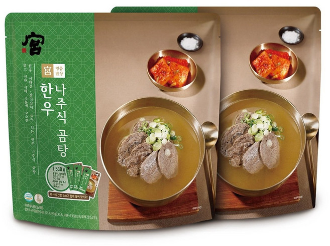 궁 한우 나주식곰탕, 1.53kg, 2개