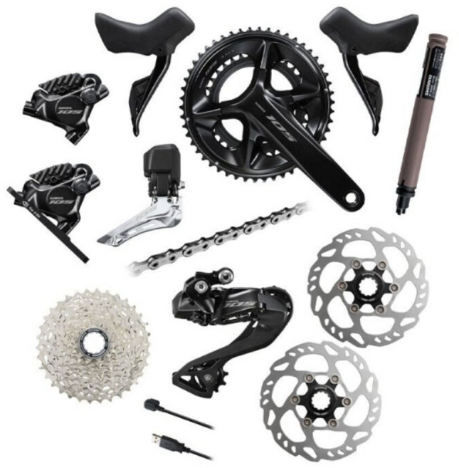 【單車元素】shimano R7170 105 變速器 全套, 1個, 不含碟盤BB