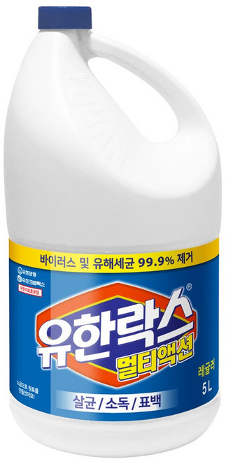 유한락스 멀티액션 레귤러, 5L, 3개