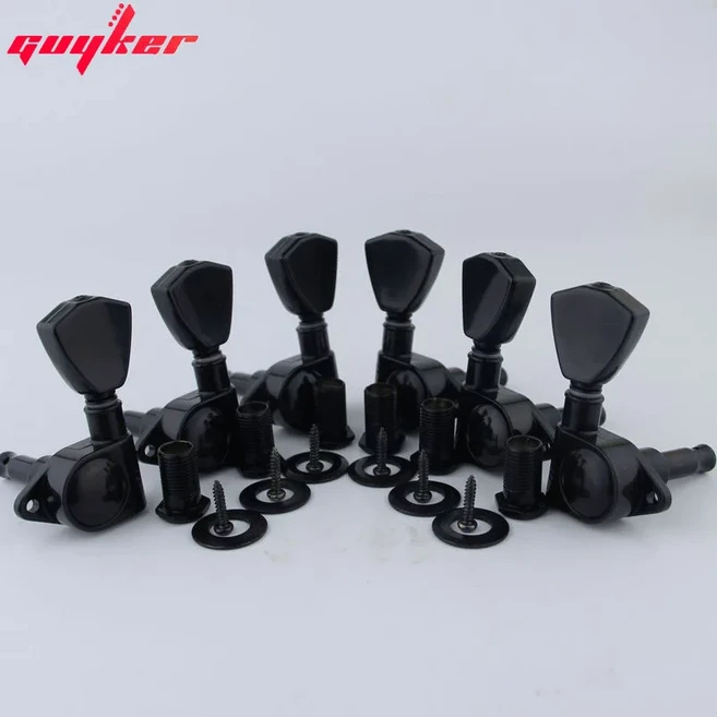 1세트 GUYKER 3R3L 기타 머신 헤드 튜너 사다리꼴 버튼, 01 GD