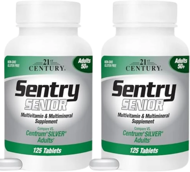 21st Century 센트리 시니어 종합비타민 및 종합미네랄 보충제 50세 이상 성인용 125정, 2개 - 쿠팡