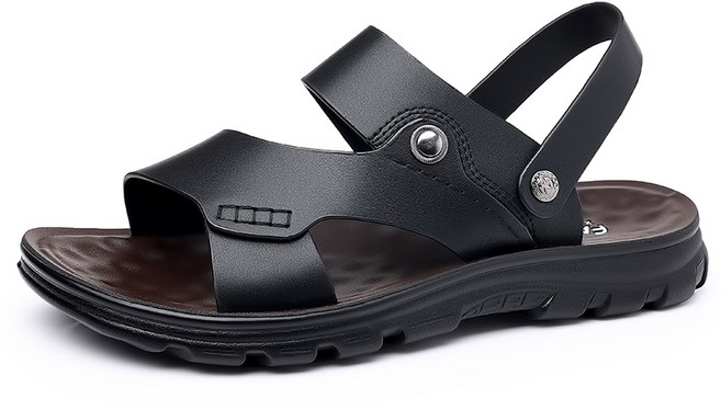 테크비 남성 가벼운 미끄럼방지 벨크로 투웨이 샌들