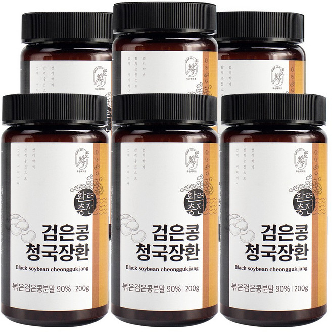 두손애약초 국산 검은콩환 청국장환 검은콩 청국장 건강환 200g, 6개