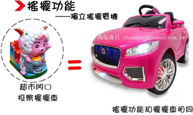 淘氣寶貝 雙開門仿真跑車造型兒童電動車 QX-7822 遙控童車, 1個, 橘色, 橘色