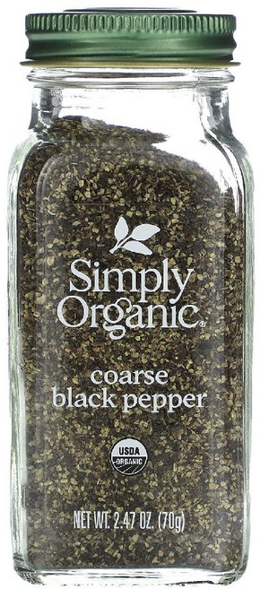 Simply Organic 심플리오가닉 유기농 거친 후추 70g, 1개