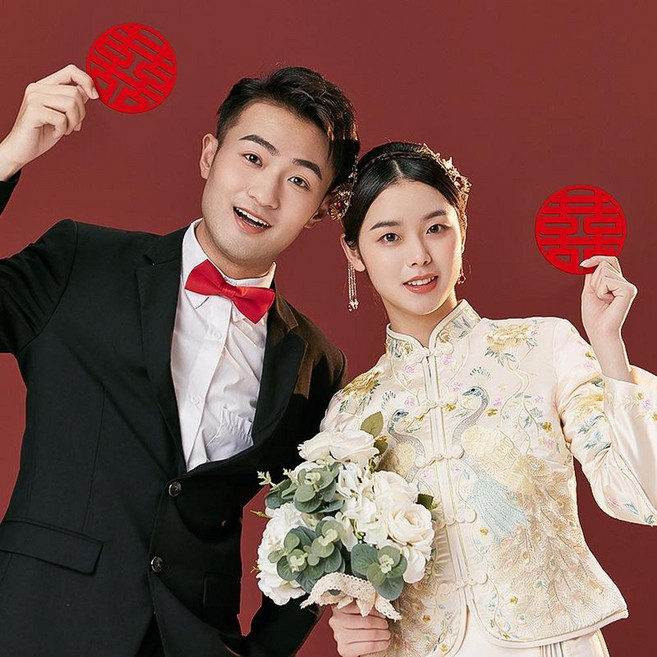 特大號書法喜字貼 婚房裝飾, 10 圓喜字10張