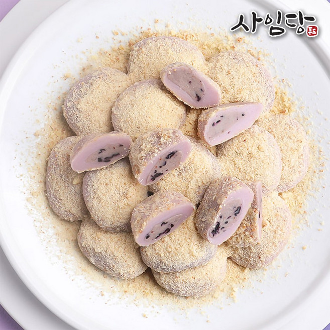 사임당 한입의 달콤한 행복 블루베리 앙금 생크림 케익 찹쌀떡 (6개입)