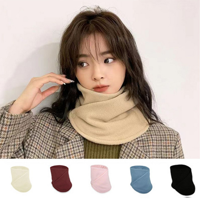 1+1 루나뷰링 여성 똑딱이 방한 넥워머 겨울 목토시 쁘띠 머플러