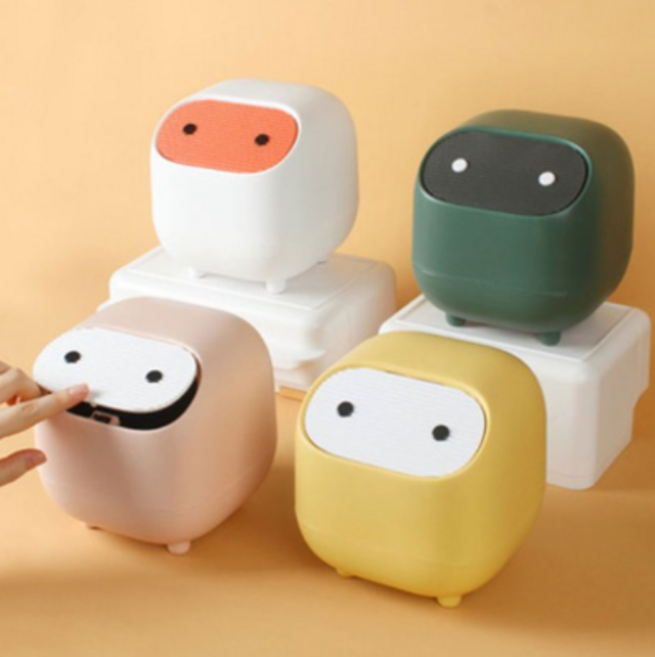 닌자미니휴지통 원터치 사무실 데스크 화장대, 딥그린