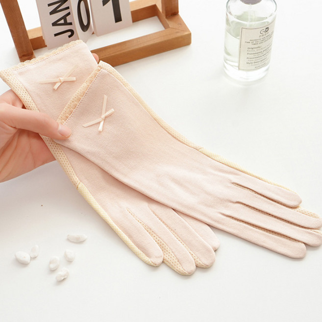 신페이드 여성 여름 긴장갑 장갑 롱 운전 봄 가을 자외선차단 여자, 베이지, 1개