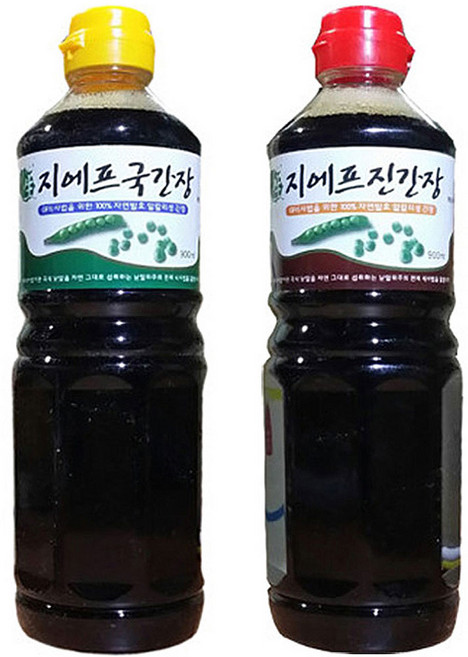 지에프 진간장/국간장 자연발효 3년숙성 국산콩간장, 900ml, 1개