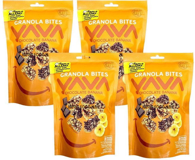 이스트발리 야바 그래놀라 바이트 초콜릿 바나나, 125g, 4개