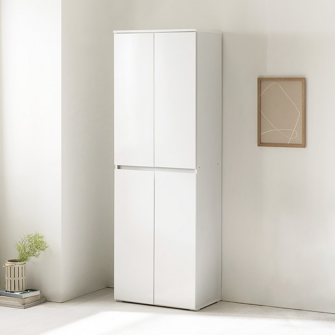 [직접방문설치+10만원 즉시할인] 플레이너스 샤인 높은 다용도 주방 수납장 600 화이트, 화이트 FE01006