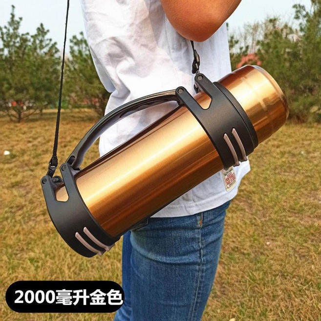 名仁邦 304不鏽鋼保溫壺 大容量, 金色, 1套, 4000ml