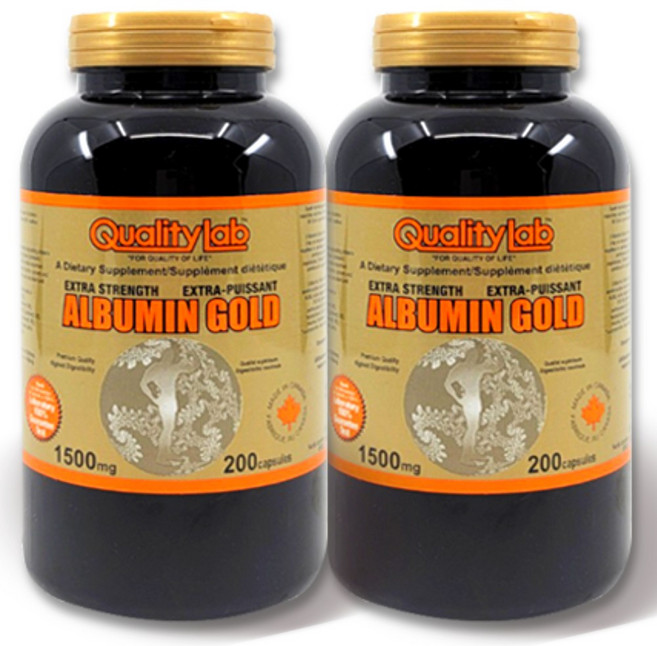 캐나다 알부민 골드 영양제 NPN 보건부인증 고함량 15000mg, 2개, 200회분