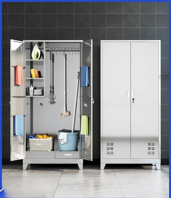 양문형 청소도구함 스텐 학교 대걸레 사무실 청소용품