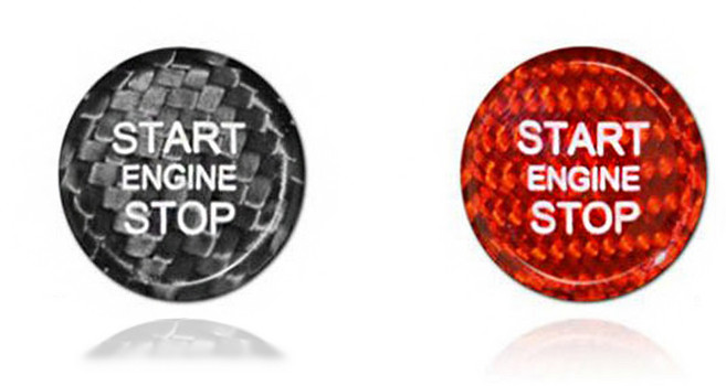 아우디 스타트 버튼 카본 스티커 엔진 시동 아우디 스티커 액세서리 카킹즈(호환), (02)레드카본