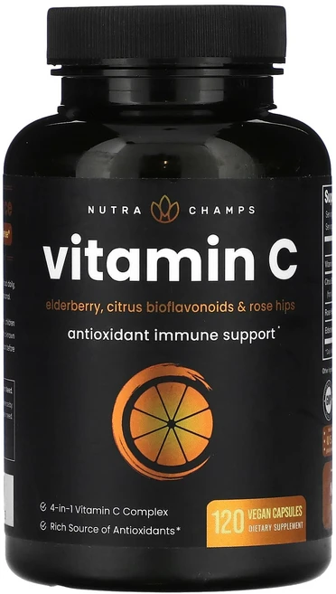 NutraChamps 비타민C 베지 캡슐 120정, 1개 - 쿠팡
