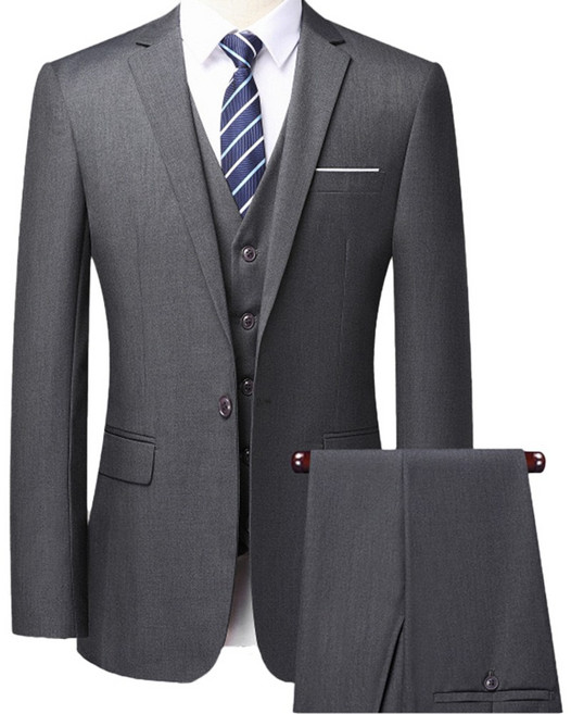 스타일닥터 2026 트렌디 남성용 정장세트 슬림핏 데일리 자켓+바지+조끼 세트