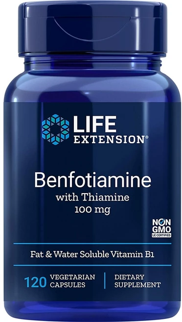 라이프익스텐션 벤포티아민 100mg 베지테리안 캡슐, 1개, 120정 - 쿠팡