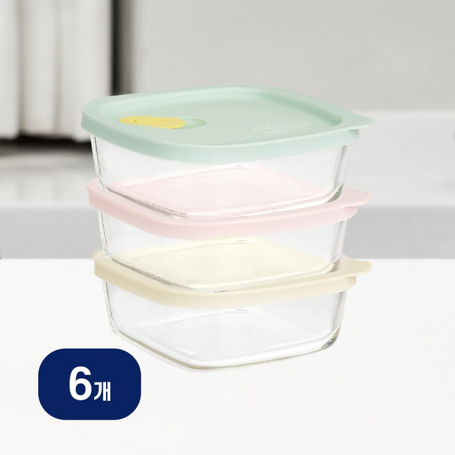 락앤락 탁월한 내열성 오븐 글라스 햇쌀밥 용기 320mL 1p, 6개, 단일