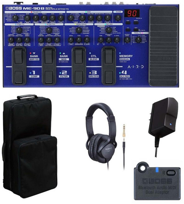 BOSS ME-90B + 베이스용 멀티 이펙터 [배낭식 운반 가방 옵션 아이템 올인원