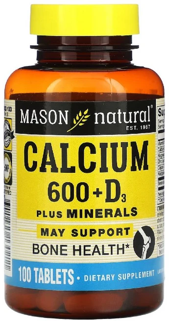 메이슨내추럴 칼슘 600 D3 비타민D3 타블렛 100정, 1개 - 쿠팡