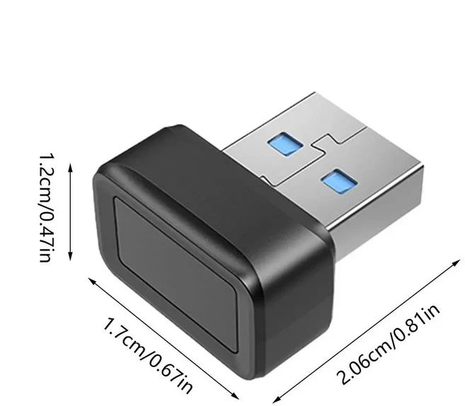 PC 노트북용 USB 지문 판독기 Windows 10/11 스캐너 360도 터치 보안 키 생체 인식 로그인 동글, 01 A