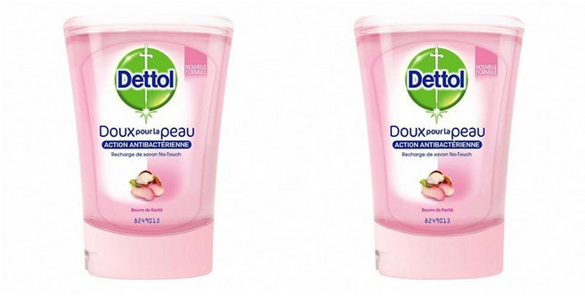 데톨 자동 디스펜서 핸드솝 리필 시어버터, 2개, 250ml