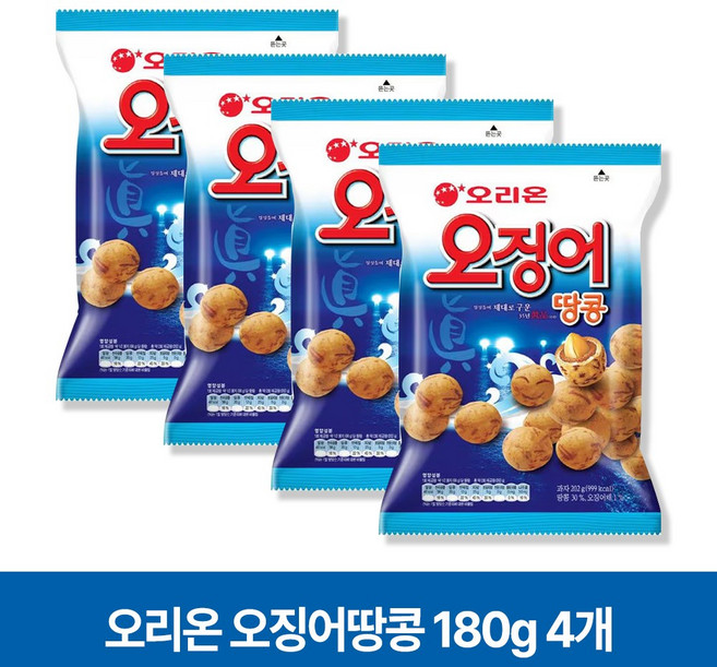 오리온 오징어 땅콩, 180g, 4개