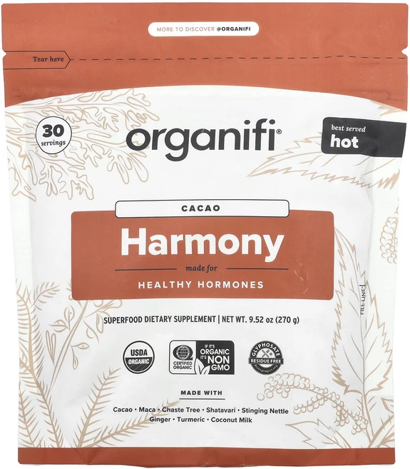 Organifi 하모니 카카오 270g(9.52oz), Organifi 하모니 카카오 270g952oz, 270g, 1개 - 쿠팡