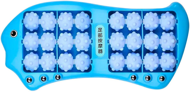 腳底按摩器 藍【升級24滾輪｜6磁珠按摩】, 1個