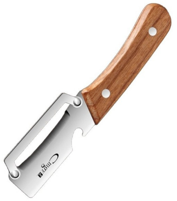 1개 스테인리스 스틸 필러 나무 손잡이 과일 채소 껍질 벗기기 다용도 나이프 주방 도구, 01 1pc