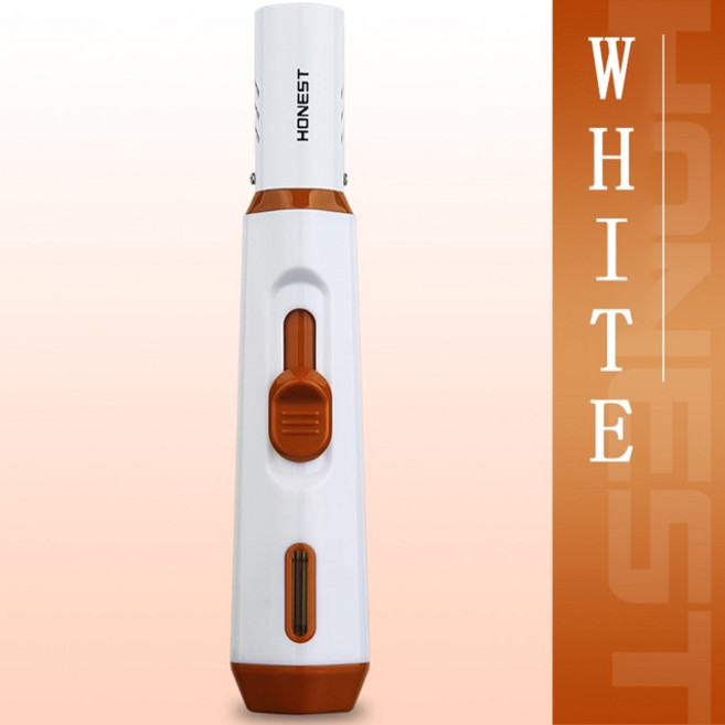 터보라이터 신기한라이터 HONEST강력한 푸른 불꽃 가스 주방 요리 흡연 액세서리 방풍 바베큐 쥬얼리 시가, WHITE, 1개
