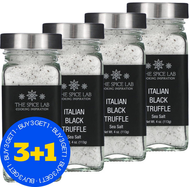 [3+1] 스파이스랩 The Spice Lab 이탈리아 블랙 트러플 바다 소금 Black Truffle 113g / 해외직구 미국정품, 4개