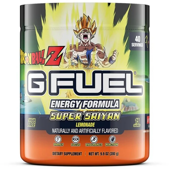G Fuel Dragon Ball Z 에너지 드링크 파우더 게임용 운동 전 카페인 믹스 무설탕 포커스 아미노 비타민 + 항산화 물질 280.7g(10온스) (베리 메들리, G Fuel Dragon Ball Z 에너지 드링크 파, 1개, 280.7g - 쿠팡