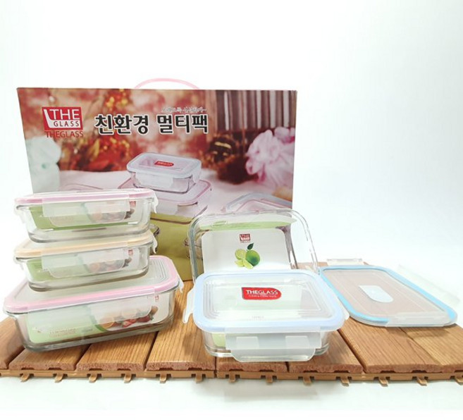 파카글라스 뉴 더글라스 밀폐 보관 용기 찬합 런치 박스 샐러드 이유식 도시락 반찬통 멀티팩10P