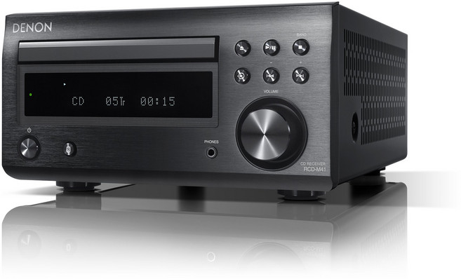 데논 Denon RCD-M41 와이드 FM AMFM 라디오 튜너 고음질 이산 앰프 탑재 ​​Bluetooth 대응 CD 리시버 블랙 RCD-M41K, 없음