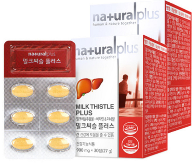 밀크씨슬 플러스 900mg x 30정 x 2통 실리마린 비타민B2 B6 나이아신 셀렌 아연 엽산 판토텐산, 60정, 1개