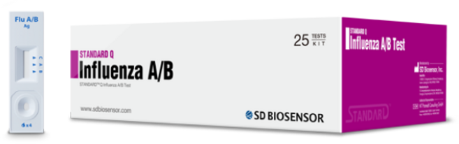 SD 독감키트 에스디바이오센서 독감 B형 A형 검사 진단 키트 +방역인증서, 1박스, 25매입
