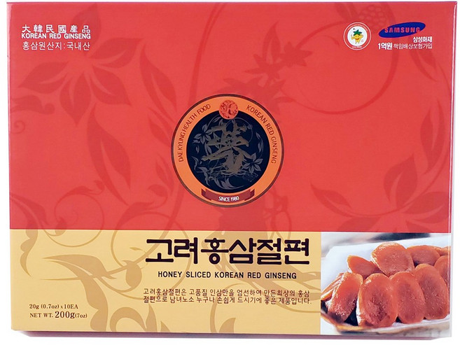 고려홍삼절편 + 쇼핑백, 10개, 20g