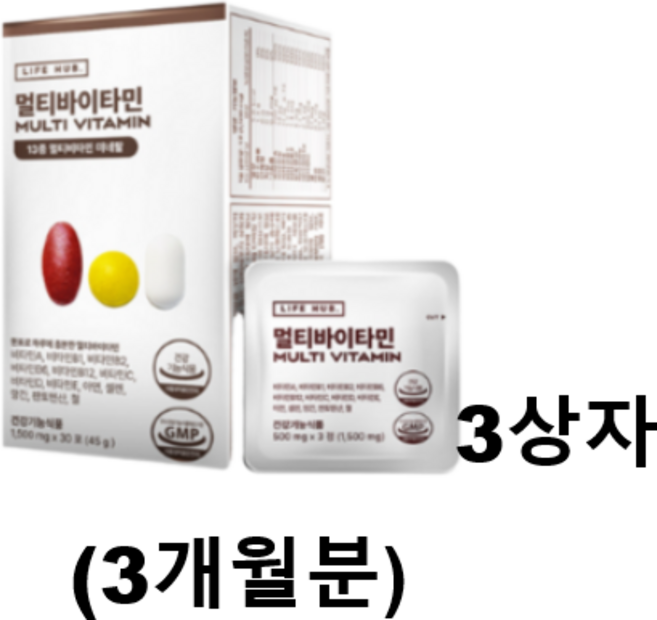 라이프허브 멀티바이타민, 3세트, 30정
