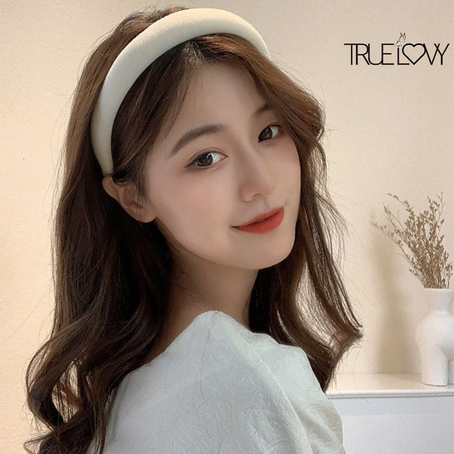 트루러비 밀번 패션 앤틱 시선집중 명품 도트 눈에뛰는 세련된 유행 파스텔 머리띠 헤어밴드