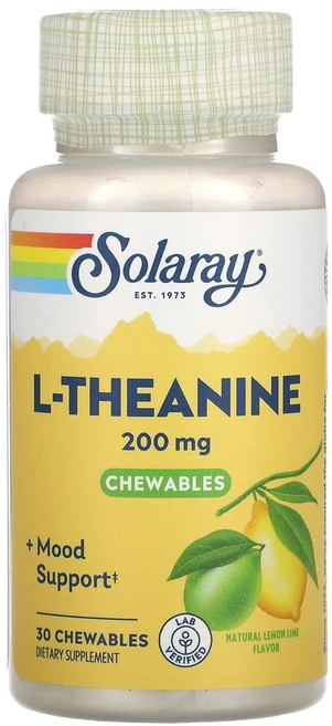 솔라레이 l-테아닌 천연 레몬-라임 200mg 츄어블 30정, 1개 - 쿠팡